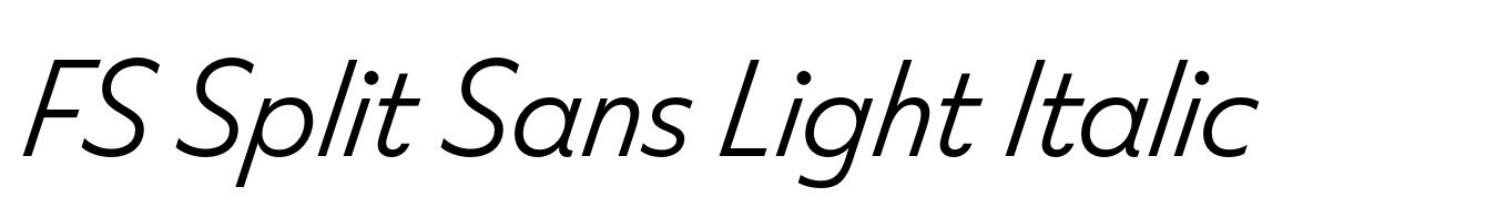 FS Split Sans Light Italic